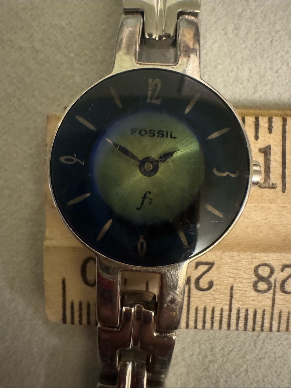 Fossil Silver-Tone Bracelet Watch with Blue Dial - Picture 3 of 16